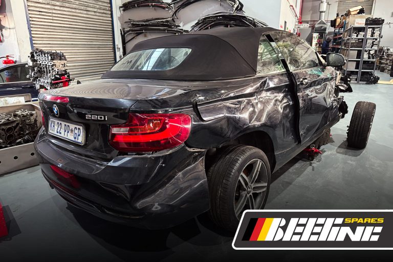 BMW 2 Series F22 220i Stripping for spares and parts rear angle view